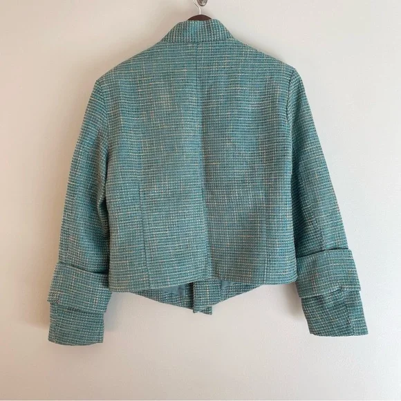 ORTTU Mint Green Textured Tweed Sport Coat - Picture 8 of 11